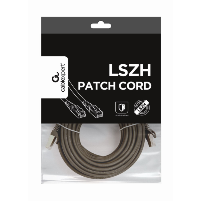 GEMBIRD PP6A-LSZHCU-BK-10M Cable de Red Negro Cat6a S/FTP 10m