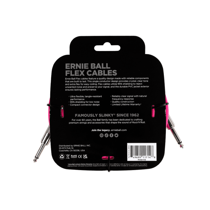 Cable Eb Instrumento Flex Jack-Jack Ss 6 M - Rosa 1 Cable Eb Instrumento Flex Jack-Jack Ss 6 M - Rosa 1