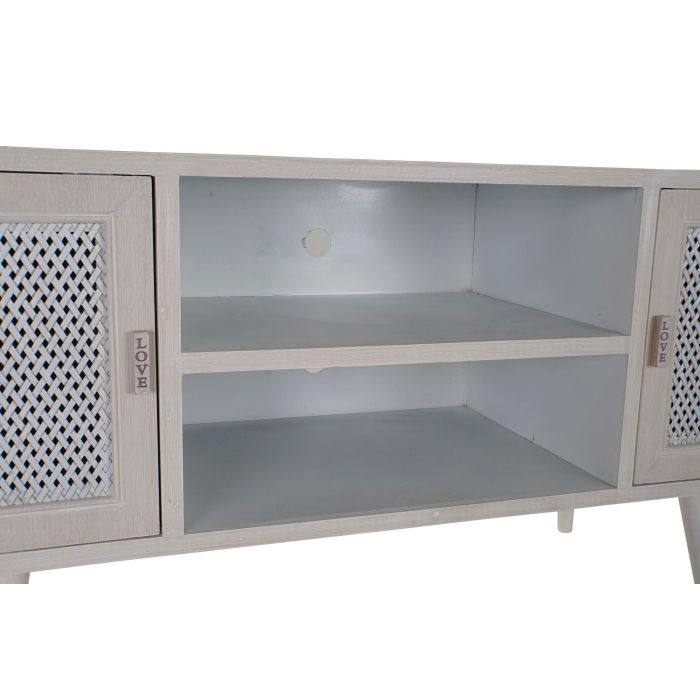 Mueble Tv Moderno DKD Home Decor Blanco 41 x 61 x 110 cm 2