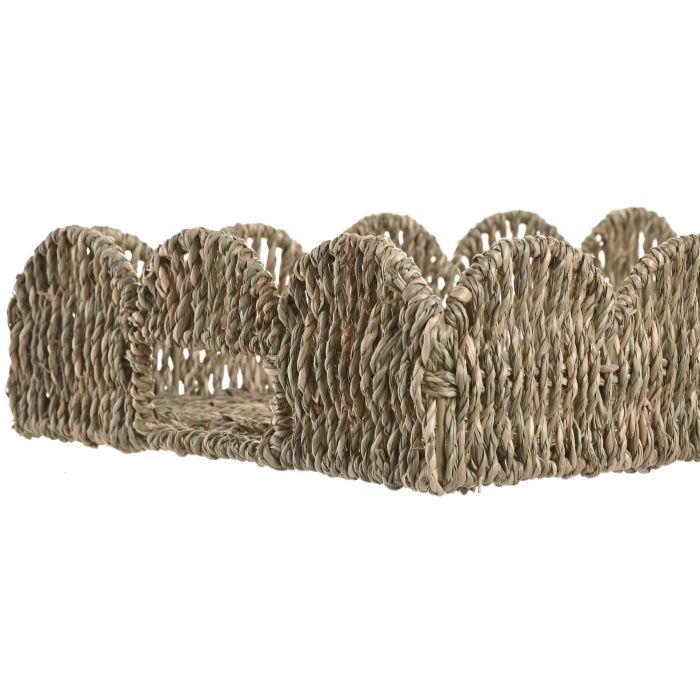 Bandeja Decoracion Tropical DKD Home Decor Natural 33 x 10 x 48 cm Set de 2 (2 Unidades) 2