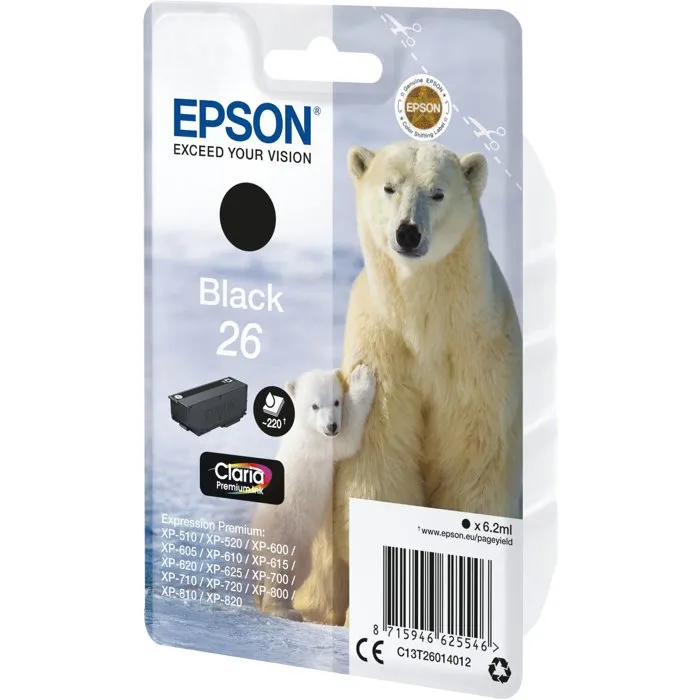 Epson Claria Premium Cartucho Negro 26 1