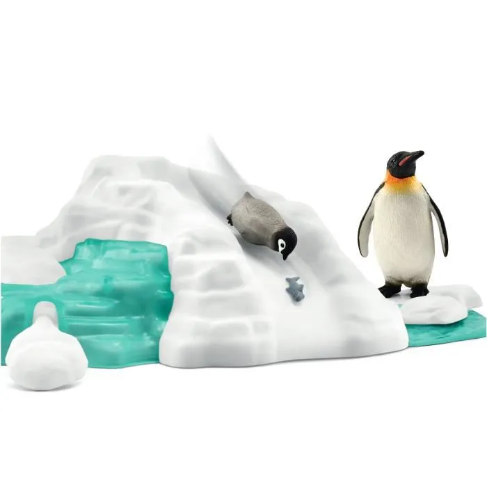 Schleich 42661 Familia de pingüinos en el témpano de hielo Wild Life 2