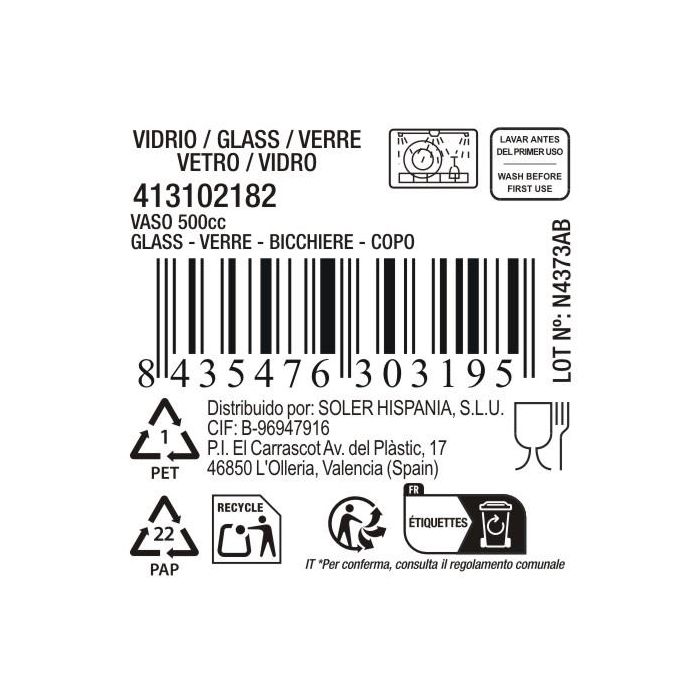 Vaso 500Cc "Auriss Tudela" Md (16 Unidades) 10