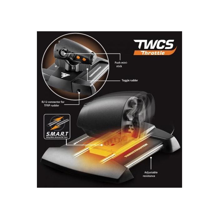Thrustmaster T.16000M FCS Flight Pack Palanca de mando para Mac y PC, Analógico/Digital, USB, Negro - 2960782 4 Thrustmaster T.16000M FCS Flight Pack Palanca de mando para Mac y PC, Analógico/Digital, USB, Negro - 2960782 4
