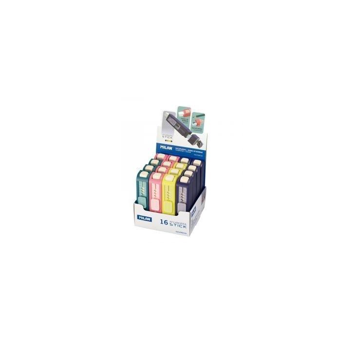 Milan Afilaborra Stick Colores Surtidos Pastel Caja Expositora 16 Ud Milan Afilaborra Stick Colores Surtidos Pastel Caja Expositora 16 Ud