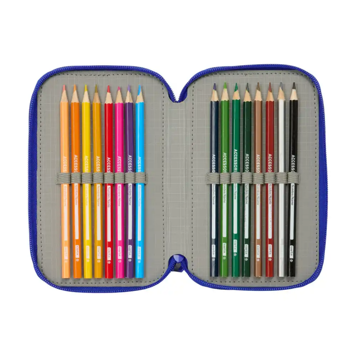 Safta Plumier Escolar Triple Cremallera 37 Piezas Real Madrid 3 Equipación 2025/2026 195x125x55 mm 4