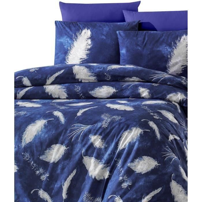 Aucune ASI8681875442564 Juego de cama - 1 funda nórdica 220x240 cm + 2 fundas de almohada 60x60 cm - 100% algodón reforzado - Azul 3 Aucune ASI8681875442564 Juego de cama - 1 funda nórdica 220x240 cm + 2 fundas de almohada 60x60 cm - 100% algodón reforzado - Azul 3