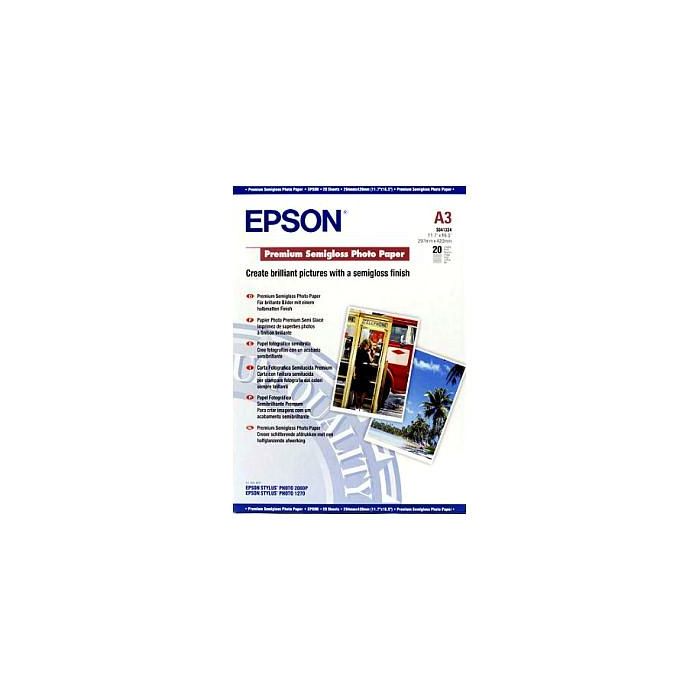Epson Papel Fotografico Semibrillo (Premium SemiGlossy Photo) A3, 20 Hojas de 251g. Epson Papel Fotografico Semibrillo (Premium SemiGlossy Photo) A3, 20 Hojas de 251g.