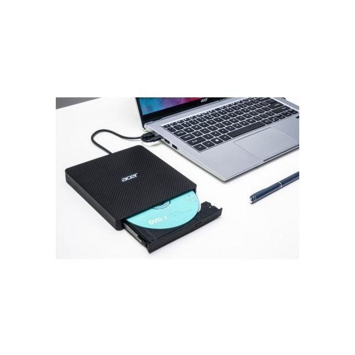 Acer AXD001 DVD Writer externo portátil USB 3.2 Gen 1 Ranura Negro para CD/DVD-ROM/R/RW 2