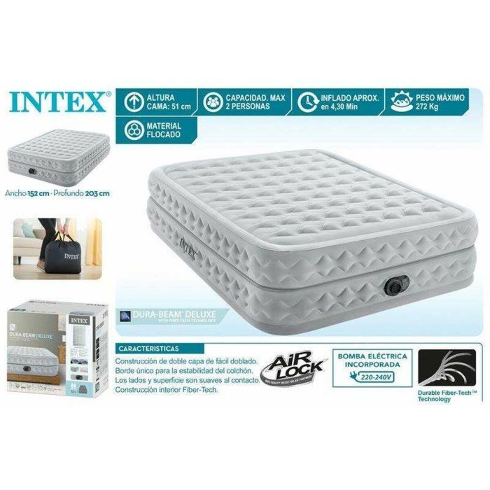 Cama Hinchable Intex Queen Supreme Air-Flow Fiber-Tech 152 x 50,1 x 203 cm 1 Cama Hinchable Intex Queen Supreme Air-Flow Fiber-Tech 152 x 50,1 x 203 cm 1