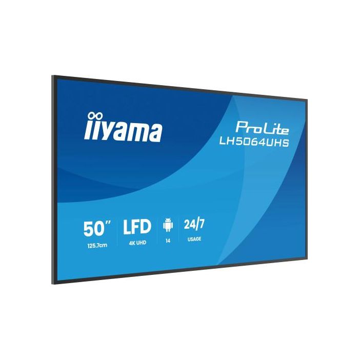 iiyama LH7564UHS-B1AG pantalla de señalización Pantalla plana para señalización digital 190,5 cm (75") Wifi 500 cd / m² 4K Ultra HD Negro Android 24/7 2 iiyama LH7564UHS-B1AG pantalla de señalización Pantalla plana para señalización digital 190,5 cm (75") Wifi 500 cd / m² 4K Ultra HD Negro Android 24/7 2
