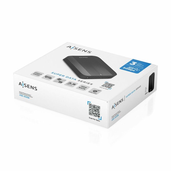 AISENS ASE-3535B Caja Externa Disco Duro HDD 3.5" SATA USB-C 3.2 Gen 1 (5Gbps), con UASP y Fuente Alimentación, Aluminio Negro. 6 AISENS ASE-3535B Caja Externa Disco Duro HDD 3.5" SATA USB-C 3.2 Gen 1 (5Gbps), con UASP y Fuente Alimentación, Aluminio Negro. 6