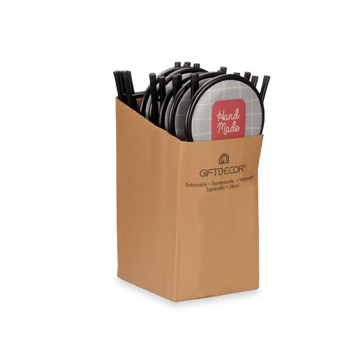 Taburete Plegable Pvc Mate Patas Negras Hand Made Giftdecor 30X69CM (10 Unidades) 2 Taburete Plegable Pvc Mate Patas Negras Hand Made Giftdecor 30X69CM (10 Unidades) 2