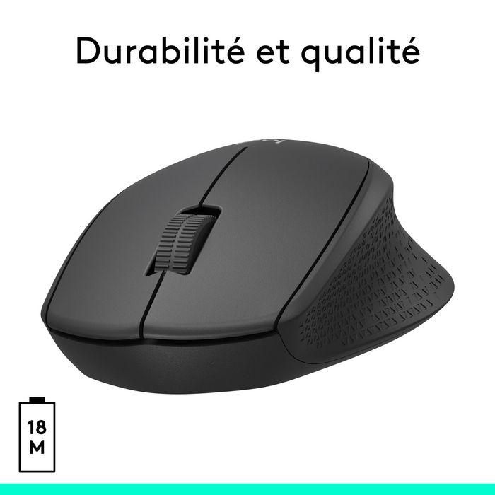 Logitech M330 Silent Plus Ratón Óptico Inalámbrico Silencioso, 1000 dpi, USB 2.4GHz, Ergonómico, 24 Meses Batería, Negro 19