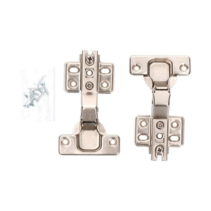 Edm Bisagra Cazoleta 45° BC09 35mm Acero Zincado Con Base Y Tornillos