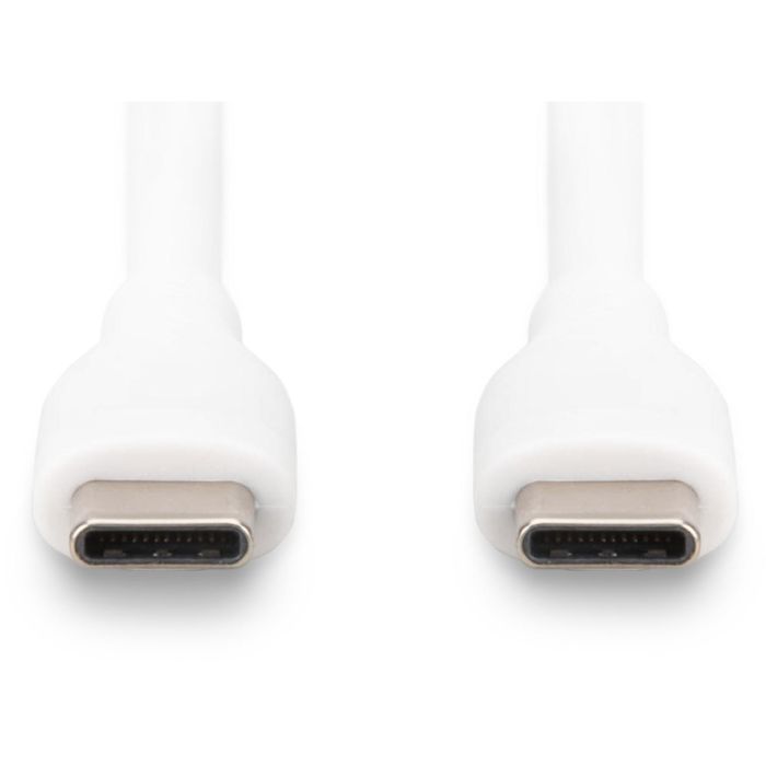 Digitus Cable USB 2.0 Tipo C a C de Silicona, 0.5m, Blanco 1