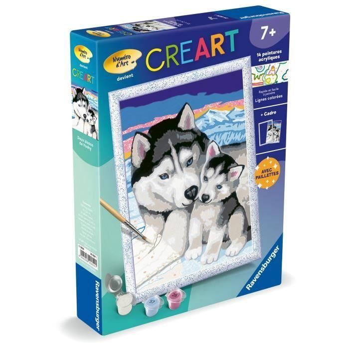 Ravensburger RAV00025829 CreArt Kids - Kit de Pintura por Números "Besos de Husky" 18 x 24 cm, para niños de 7 años o más 5