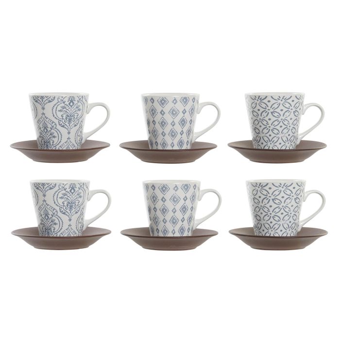 Cafe Arabe DKD Home Decor Azul Marron 14.5 x 35 x 18 cm Set de 6 1