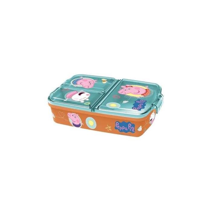 Sandwichera peppa pig core con multiples compartimentos 17x14x7 cm Sandwichera peppa pig core con multiples compartimentos 17x14x7 cm