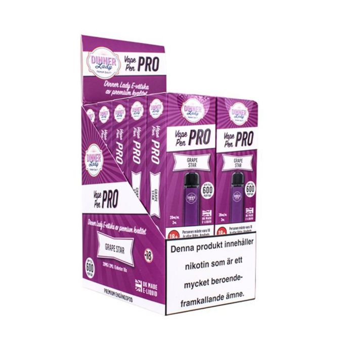 Dinner Lady Vaporizador pen pro grape star 10un Dinner Lady Vaporizador pen pro grape star 10un