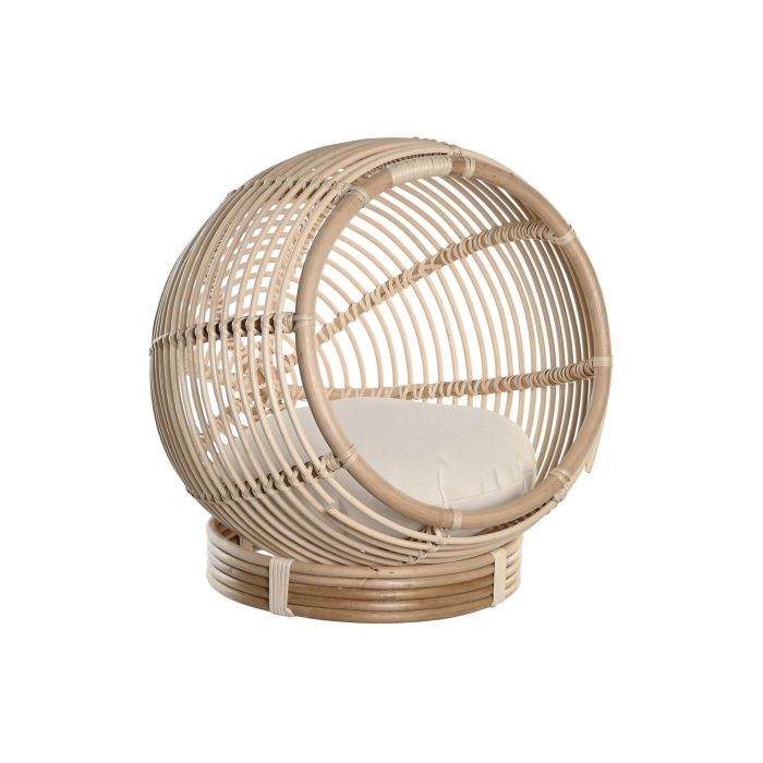 DKD Home Decor Cama para Mascota Balinesa de Ratán Natural Hecha a Mano 50x55x55 cm