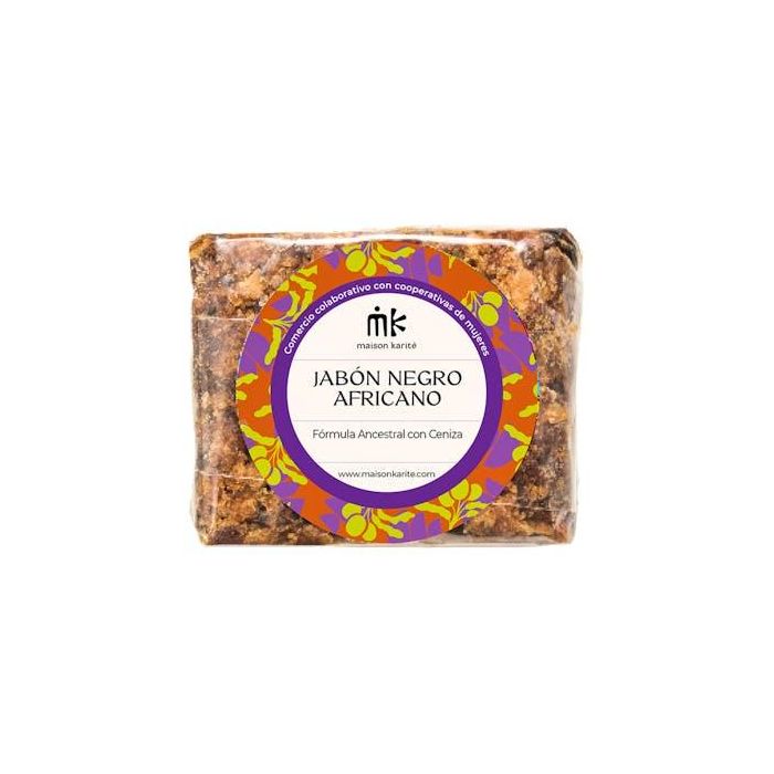 MAISON KARITE Jabón Negro Africano Original 100g Vegano Sin Gluten Certificado Natural BioVidasana Ecoplus