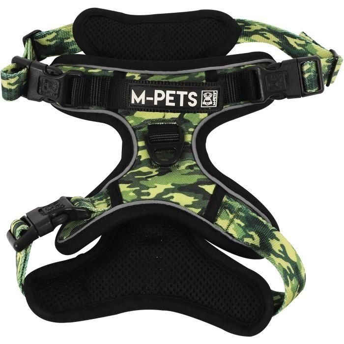 Arnés - M MASCOTAS - SENDERISMO - Camuflaje S - Tejido acolchado - Clip de seguridad - Asa - Correa trasera/delantera Arnés - M MASCOTAS - SENDERISMO - Camuflaje S - Tejido acolchado - Clip de seguridad - Asa - Correa trasera/delantera