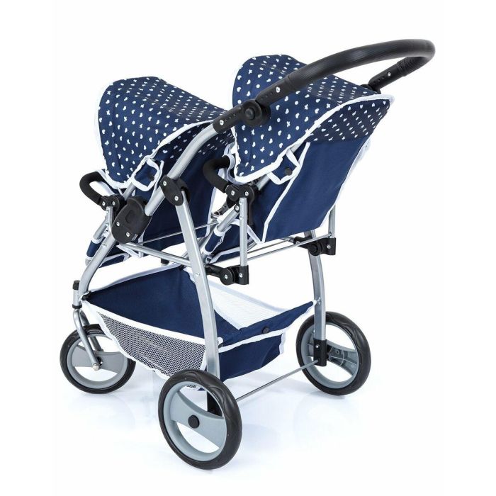 Coche de muñecas gemelos twin tandem (blue) 73x63x46 cm 1