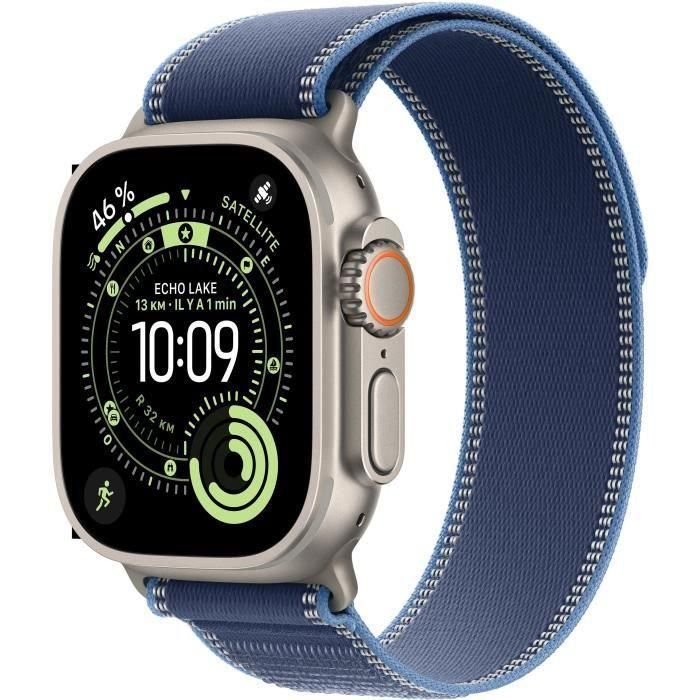 Apple Watch Ultra 3 GPS + Cellular, 49 mm, Caja de titanio natural, Correa Trail Loop azul/azul brillante S/M (MEWR4QFA) 0 Apple Watch Ultra 3 GPS + Cellular, 49 mm, Caja de titanio natural, Correa Trail Loop azul/azul brillante S/M (MEWR4QFA) 0