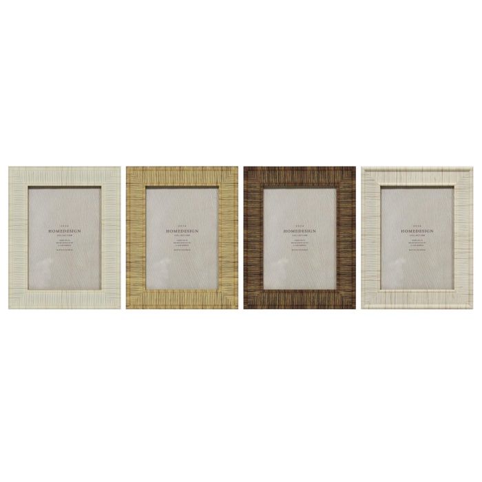 Marco Foto 13X18 Scandi DKD Home Decor Natural Beige 2 x 23.5 x 18.5 cm (4 Unidades)