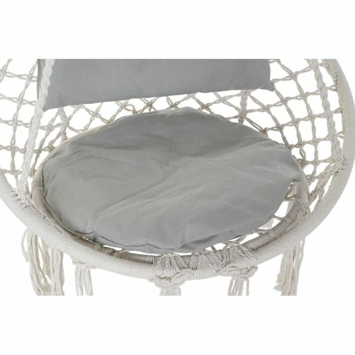 Silla Colgante Terraza Y Jardin DKD Home Decor Crudo Gris 62 x 123 x 82 cm 1