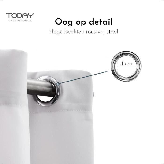 Today TOD3574643560025 Cortina Oemptball de la Colección Hoy Esencial, color Tiza, 140x240 cm 1 Today TOD3574643560025 Cortina Oemptball de la Colección Hoy Esencial, color Tiza, 140x240 cm 1