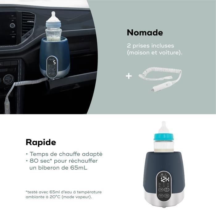 BABYMOOV Calienta biberones nómada NutriSmart para el hogar / coche - Programable 4 BABYMOOV Calienta biberones nómada NutriSmart para el hogar / coche - Programable 4