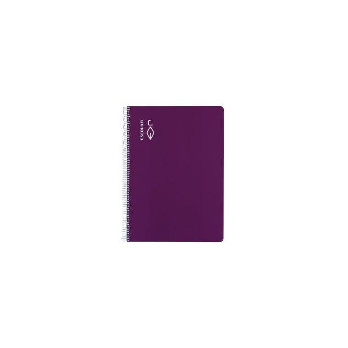 Bloc Escolofi Tapa Dura A4 80H Horizontal 70G C/Margen Violeta 5 unidades
