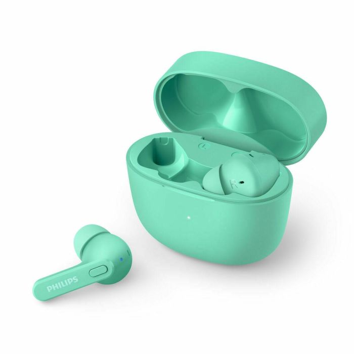 Philips TAT2206GR/00 Auriculares Inalámbricos True Wireless TWS Intraaural Bluetooth 5.0 con Micrófono y Resistencia IPX4 Turquesa