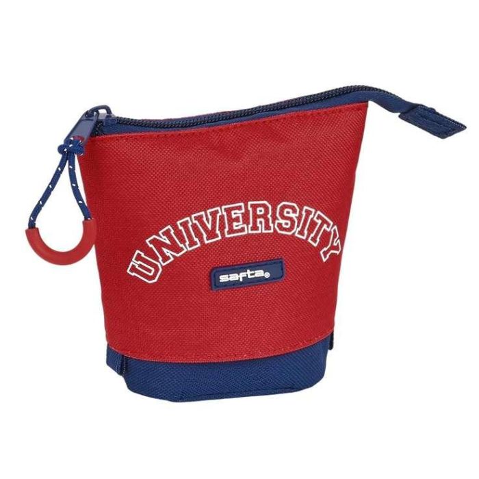 Estuche Cubilete Safta University Rojo Azul marino (8 x 19 x 6 cm) 7