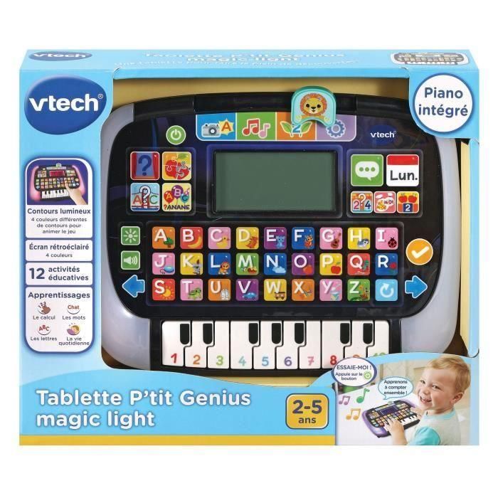 VTECH Tableta de luz mágica P'tit Genius, interactiva y educativa para niños de 2 a 5 años con pantalla retroiluminada 2 VTECH Tableta de luz mágica P'tit Genius, interactiva y educativa para niños de 2 a 5 años con pantalla retroiluminada 2