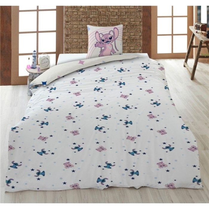 Funda nordica Angel &#38; Stitch Disney cama 90cm policotton 1
