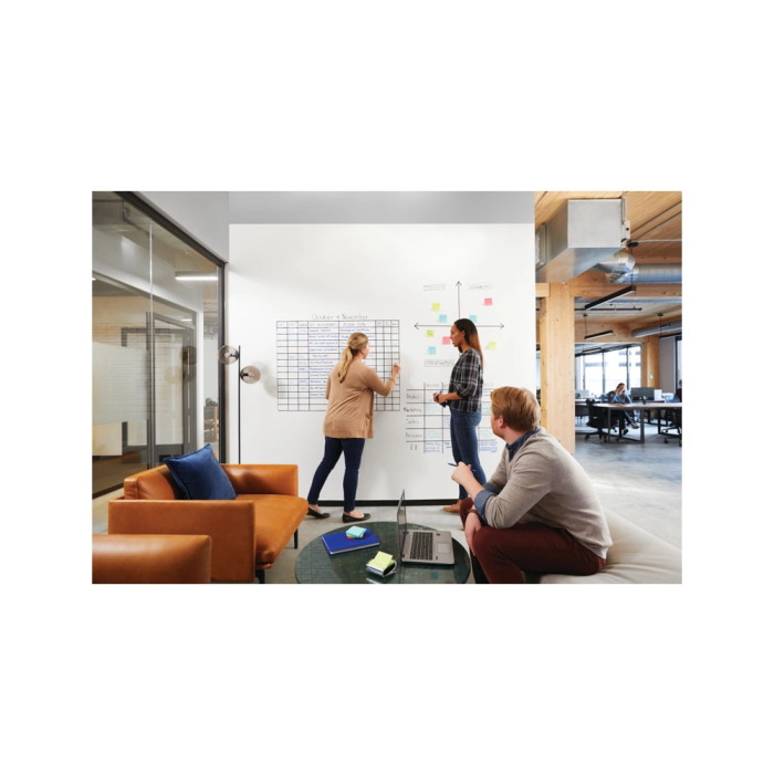 Post-it Superficie Adhesiva Borrado en Seco 0.914x1.219m Super Sticky Flex Write Rollo FWS4X3 5