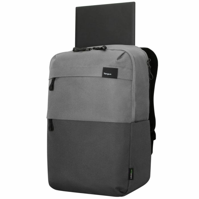 Targus Sagano Mochila para Portátil 15.6" Negro, Gris con Múltiples Bolsillos, Material Reciclado y Protección contra Lluvia 3