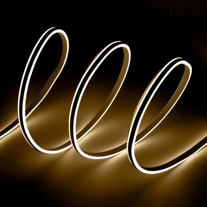 Tira LED Manguera "Neon Flex" HONSPVC8x18D2205CMCW 6W 6000K 24V 8x18mm Doble 120xSMD2835 6W/M x1M 40.000H Corte 5CM Blanco Frío 5