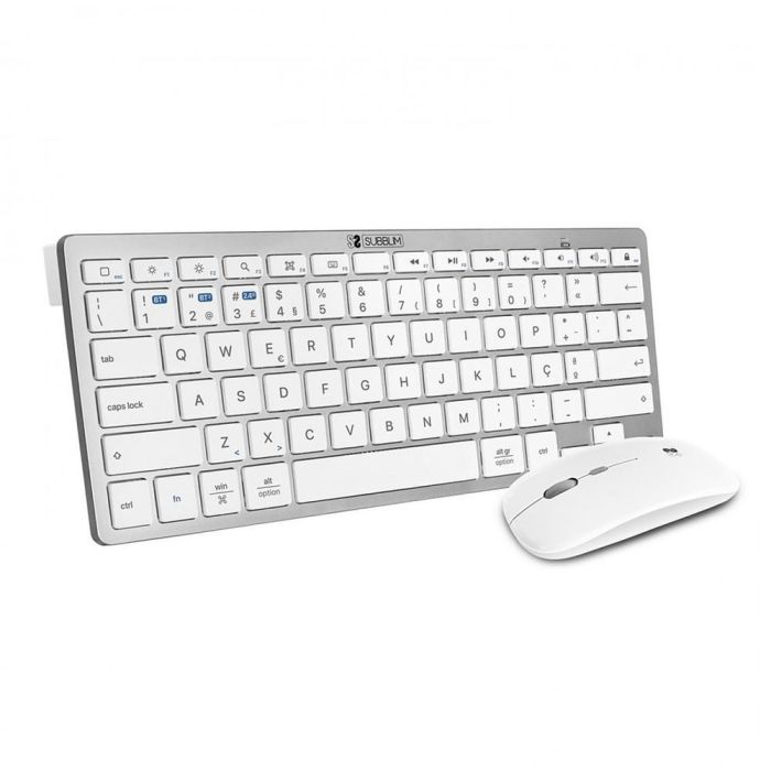 Subblim Combo Multidispositivo Compacto Silver - Teclado y Ratón Inalámbricos Bluetooth 5.2, Receptor USB 2.4G, SUBKBC-OCO015 0 Subblim Combo Multidispositivo Compacto Silver - Teclado y Ratón Inalámbricos Bluetooth 5.2, Receptor USB 2.4G, SUBKBC-OCO015 0