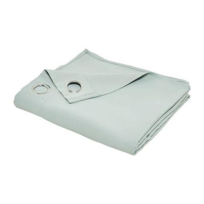 Today Cortina Opaca Essential Lisa con Ojales de Poliéster 140x240 cm Celadon - Antiluz, Fácil Cuidado y Secado Rápido