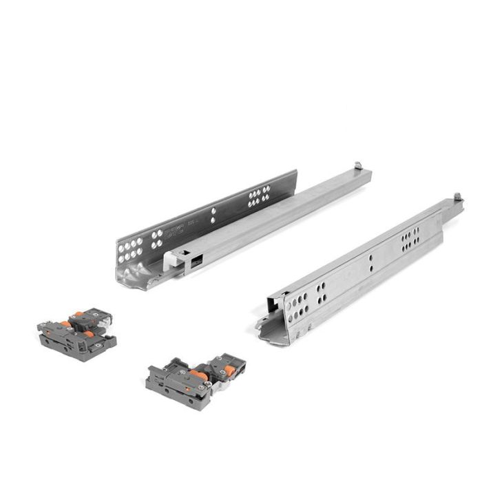 DTC Guía Oculta TOURMUSS SP16 Extracción Total para Cajones con Cierre Amortiguado Pinzas de Bloqueo 3R Acero 35 Kg Largo 550mm