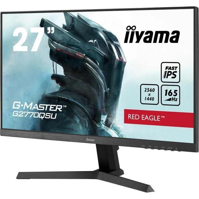 Pantalla PC Gamer - IIYAMA - G-Master Red Eagle - G2770QSU-B1 - 27 WQHD - 0.5ms - 165Hz - HDMI / DisplayPort - FreeSync premium 2