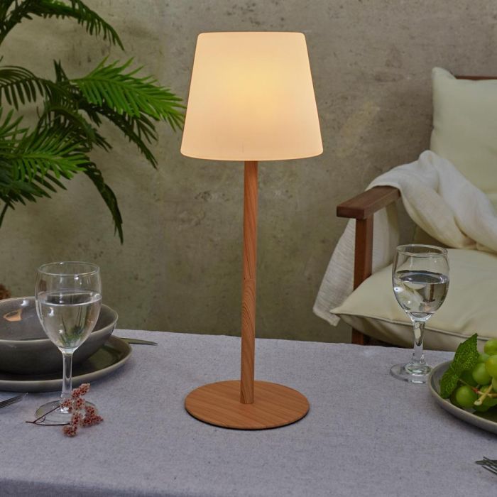 Lámpara Recarg. Efecto Madera Home Deco Factory 1