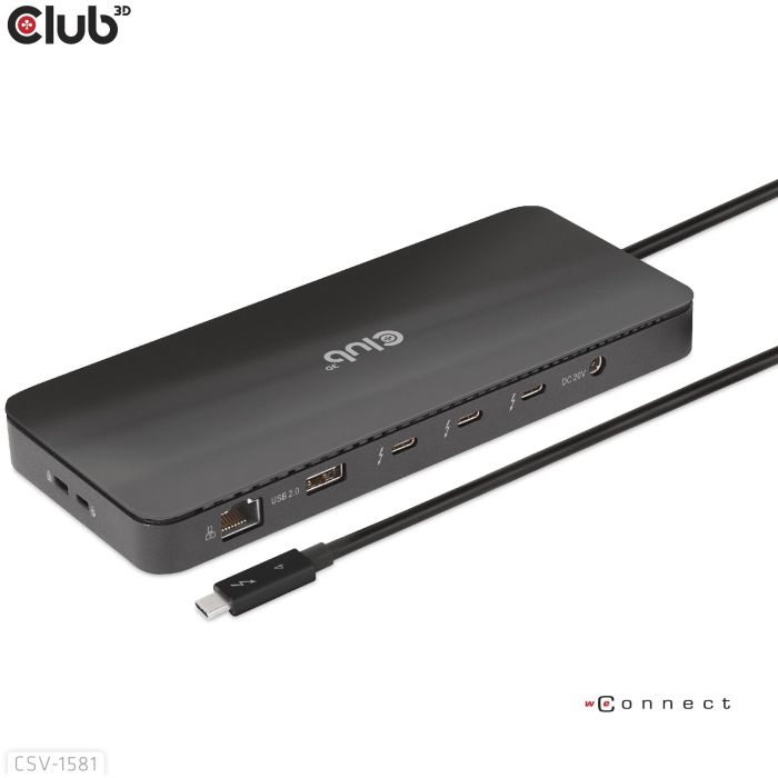 Club3D Docking Station Thunderbolt 4 11-en-1 para 2 Pantallas, USB, Ethernet, Lector SD, 140W Negro 0 Club3D Docking Station Thunderbolt 4 11-en-1 para 2 Pantallas, USB, Ethernet, Lector SD, 140W Negro 0
