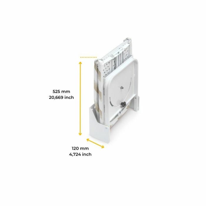 Emuca Tabla de planchar plegable a pared Iron Wall, giratoria 180º, Acero y Madera, Blanco 5 Emuca Tabla de planchar plegable a pared Iron Wall, giratoria 180º, Acero y Madera, Blanco 5