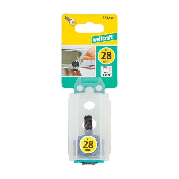 Wolfcraft 3752000 Sierra de corona para acero inoxidable Ø28 mm para grifos de fregadero Wolfcraft 3752000 Sierra de corona para acero inoxidable Ø28 mm para grifos de fregadero