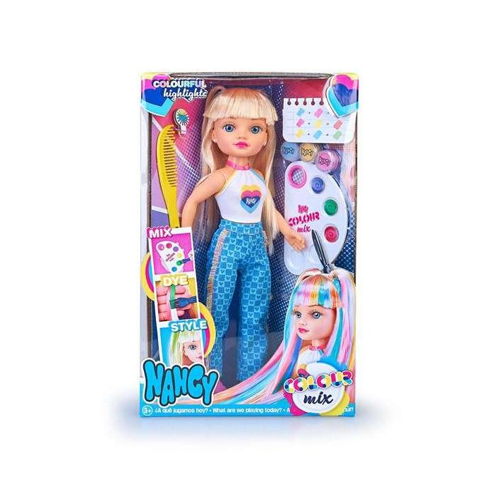 Muñeca nancy colour mix 43 cm. incluye un kit con 3 acuarelas 3 Muñeca nancy colour mix 43 cm. incluye un kit con 3 acuarelas 3